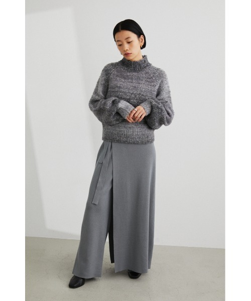 STYLEMIXER（スタイルミキサー）の「ラップレイヤードニットパンツ（その他パンツ・レディース・ブラック/グレー・SMALL/MEDIUM）」の10枚目の写真