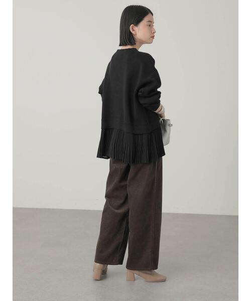 AMERICAN HOLIC（アメリカンホリック）の「裾プリーツニットプルオーバー（ニット/セーター・レディース・ブラック/モカ・M/L）」の16枚目の写真