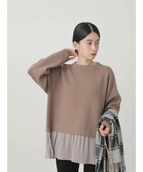 AMERICAN HOLIC（アメリカンホリック）の「裾プリーツニットプルオーバー（ニット/セーター・レディース・ブラック/モカ・M/L）」の12枚目の写真