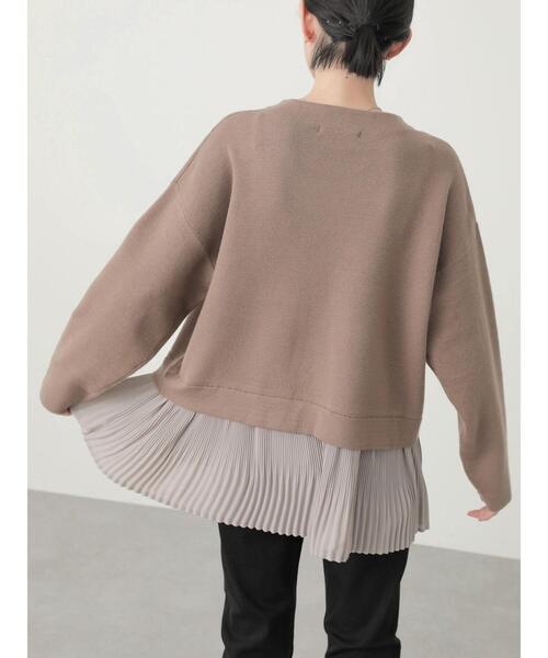 AMERICAN HOLIC（アメリカンホリック）の「裾プリーツニットプルオーバー（ニット/セーター・レディース・ブラック/モカ・M/L）」の17枚目の写真