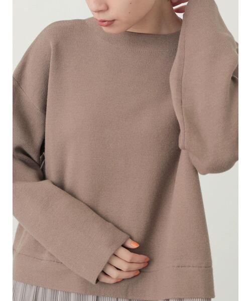 AMERICAN HOLIC（アメリカンホリック）の「裾プリーツニットプルオーバー（ニット/セーター・レディース・ブラック/モカ・M/L）」の6枚目の写真