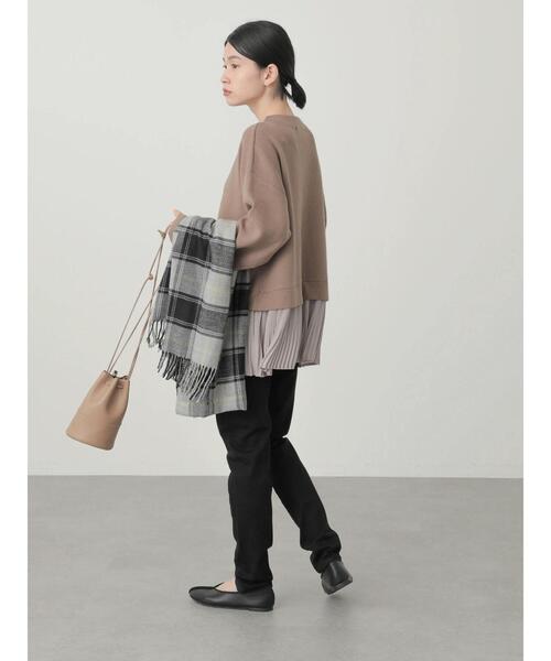 AMERICAN HOLIC（アメリカンホリック）の「裾プリーツニットプルオーバー（ニット/セーター・レディース・ブラック/モカ・M/L）」の18枚目の写真