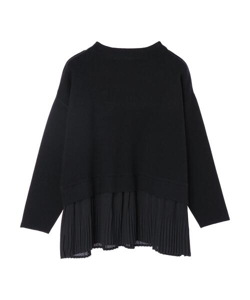 AMERICAN HOLIC（アメリカンホリック）の「裾プリーツニットプルオーバー（ニット/セーター・レディース・ブラック/モカ・M/L）」の4枚目の写真