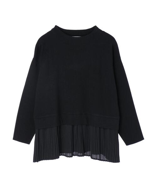 AMERICAN HOLIC（アメリカンホリック）の「裾プリーツニットプルオーバー（ニット/セーター・レディース・ブラック/モカ・M/L）」の8枚目の写真