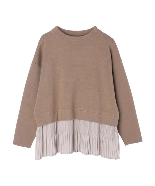 AMERICAN HOLIC（アメリカンホリック）の「裾プリーツニットプルオーバー（ニット/セーター・レディース・ブラック/モカ・M/L）」の5枚目の写真