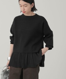 AMERICAN HOLIC | 裾プリーツニットプルオーバー(ニット/セーター)