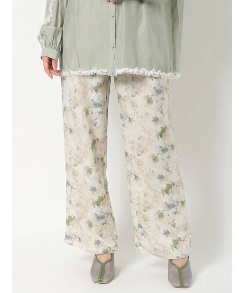 merry jenny（メリージェニー）の「mistプリントギャザーパンツ（その他パンツ・レディース・グリーン/ピンク・FREE）」の3枚目の写真