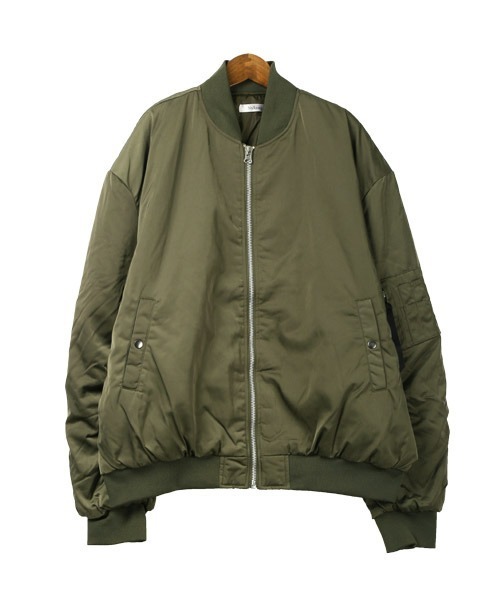 LUXSTYLE(ラグスタイル)の「BIG中綿MA-1ジャケット(MA-1・メンズ・カーキ/マルチ/ホワイト・L/M)」の15枚目の写真
