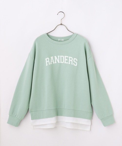 Honeys(ハニーズ)の「裾レイヤード風トップス(スウェット・レディース・イエロー/ベージュ/杢グレー/ミント/スミクロ・LL/L/M/S)」の6枚目の写真