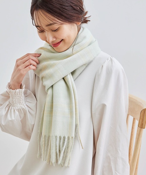 ROPE' PICNIC(ロペピクニック)の「スプリングカラーリサイクルストール(ストール/ショール・レディース・ライトグリーン/ダークラベンダー/キナリ・FREE)」の3枚目の写真