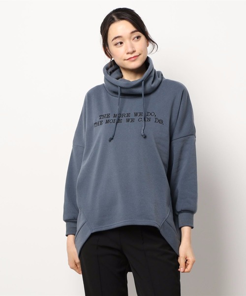 WORLD WIDE LOVE!（ワールドワイドラブ）の「裏シャギーオフタートルドルマンプルオーバー（スウェット・レディース・ブルー/グリーン/ブラック・1）」の17枚目の写真