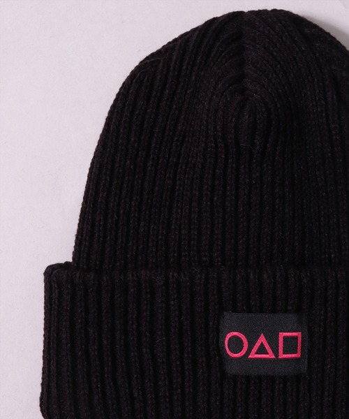 BAYBLO（ベイブロ）の「(CR)【〇△□】ユニセックス リブ 編み ニットキャップ（ニットキャップ/ビーニー・レディース・ブラック/レッド/アイボリー・FREE）」の9枚目の写真