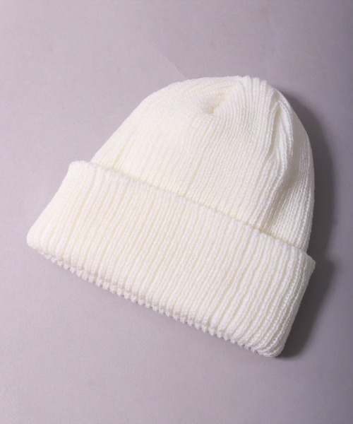 BAYBLO（ベイブロ）の「(CR)【〇△□】ユニセックス リブ 編み ニットキャップ（ニットキャップ/ビーニー・レディース・ブラック/レッド/アイボリー・FREE）」の14枚目の写真
