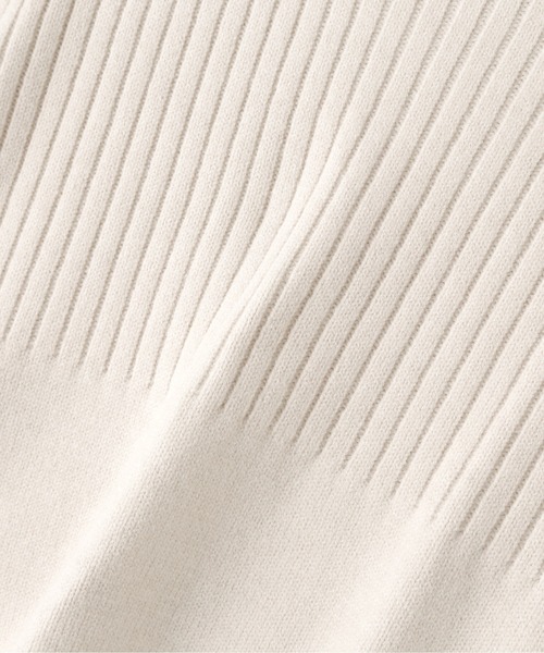 N.（N. Natural Beauty Basic）（エヌエヌナチュラルビューティーベーシック）の「◆ドロップフリルショルダーニット（ニット/セーター・レディース・ライトグレー/オフホワイト/ライトグリーン・MEDIUM）」の16枚目の写真