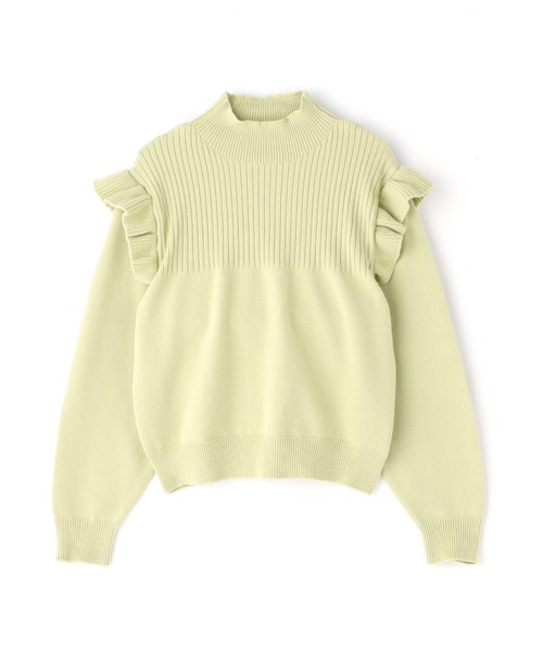 N.（N. Natural Beauty Basic）（エヌエヌナチュラルビューティーベーシック）の「◆ドロップフリルショルダーニット（ニット/セーター・レディース・ライトグレー/オフホワイト/ライトグリーン・MEDIUM）」の19枚目の写真