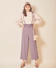 肩リボンサス付きパンツ