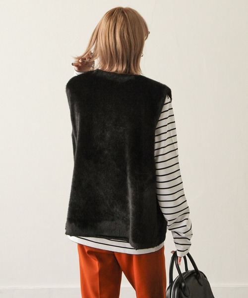 Chillfar(チルファー)の「ファーベスト(ベスト・レディース・ブラック/ベージュ/ブラウン・FREE)」の15枚目の写真