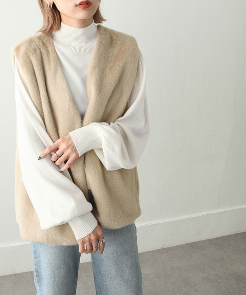 Chillfar(チルファー)の「ファーベスト(ベスト・レディース・ブラック/ベージュ/ブラウン・FREE)」の17枚目の写真