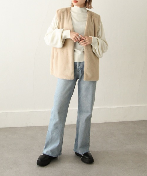 Chillfar(チルファー)の「ファーベスト(ベスト・レディース・ブラック/ベージュ/ブラウン・FREE)」の18枚目の写真