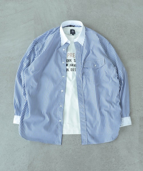 J.PRESS（ジェイプレス）の「J.PRESS × BEAMS LIGHTS / 別注 クレリック ボタンダウン シャツ（シャツ/ブラウス・メンズ・ブルー・M/L）」の7枚目の写真