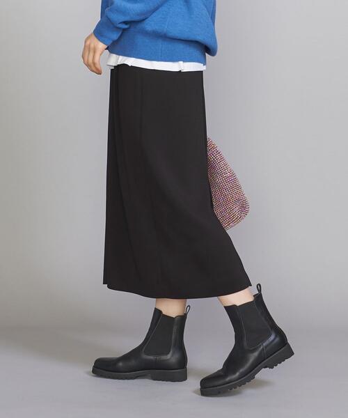 BEAUTY&YOUTH UNITED ARROWS（ビューティーアンドユースユナイテッドアローズ）の「BY タック タイト ロングスカート -ウォッシャブル-（スカート・レディース・ベージュ/ライム/ブラック・M/S）」の2枚目の写真