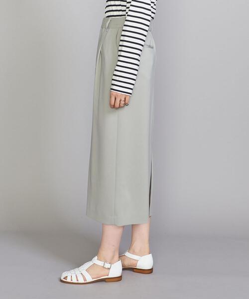 BEAUTY&YOUTH UNITED ARROWS（ビューティーアンドユースユナイテッドアローズ）の「BY タック タイト ロングスカート -ウォッシャブル-（スカート・レディース・ベージュ/ライム/ブラック・M/S）」の7枚目の写真