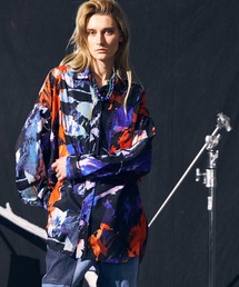 MAISON SPECIAL | 《ユニセックスアイテム》ディスラプティブリーフプリントプライムオーバーシャツ 【MAISON SPECIAL/メゾンスペシャル】(シャツ/ブラウス)