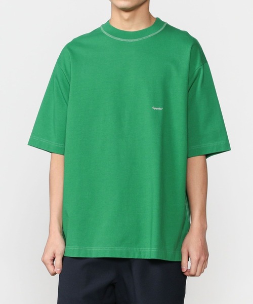 GYMPHLEX（ジムフレックス）の「Gymphlex | ロゴ刺繍 半袖ビッグTシャツ MEN（Tシャツ/カットソー・メンズ・ライトグレー/パープル/ネイビー/オフホワイト/サックスブルー/グリーン・MEDIUM/LARGE）」の3枚目の写真