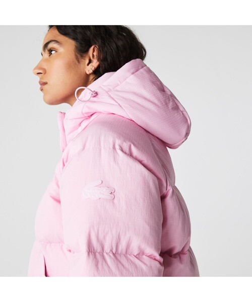 LACOSTE L!VE(ラコステライブ)の「LACOSTE L!VE キルティング ショートダウンジャケット(ダウンジャケット/コート・レディース・ピンク/ブルー・38/36/34)」の5枚目の写真