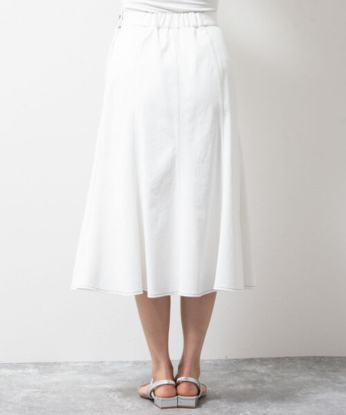 セール】配色ステッチピケ切替フレアスカート（スカート）｜NOLLEY'S