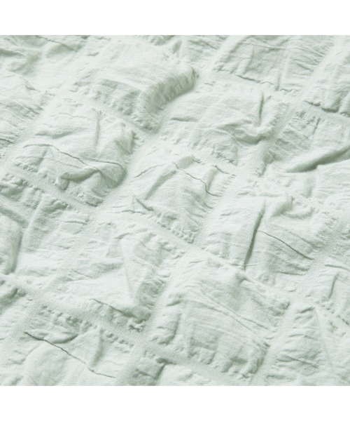 Francfranc（フランフラン）の「シアサッカー チェック 掛け布団カバー シングル ライトグリーン（寝具・レディース・ライトグリーン・FREE）」の5枚目の写真