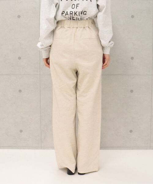 fredy emue(フレディエミュ)の「ギンガムチェック/リネンドビー タックパンツ(セットアップ可能)(その他パンツ・レディース・ベージュ/ネイビー/ホワイト系その他2・38)」の13枚目の写真