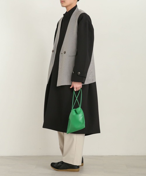 SENSE OF PLACE by URBAN RESEARCH（センスオブプレイスバイアーバンリサーチ）の「チェックダブルテーラードベスト（ベスト・メンズ・ベージュ・MEDIUM/LARGE）」の11枚目の写真