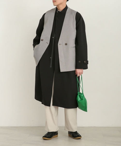 SENSE OF PLACE by URBAN RESEARCH（センスオブプレイスバイアーバンリサーチ）の「チェックダブルテーラードベスト（ベスト・メンズ・ベージュ・MEDIUM/LARGE）」の12枚目の写真