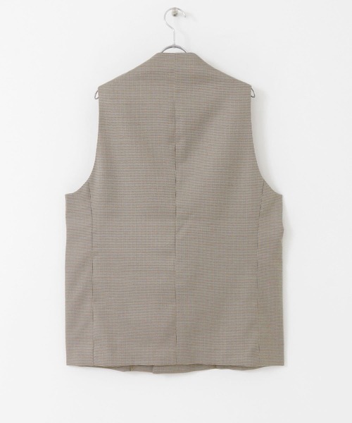 SENSE OF PLACE by URBAN RESEARCH（センスオブプレイスバイアーバンリサーチ）の「チェックダブルテーラードベスト（ベスト・メンズ・ベージュ・MEDIUM/LARGE）」の20枚目の写真