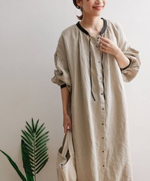 URBAN RESEARCH DOORS | バイカラーリネンワンピース(ワンピース)