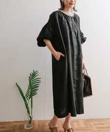 URBAN RESEARCH DOORS | バイカラーリネンワンピース(ワンピース)