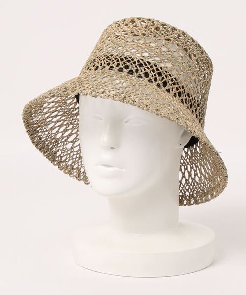 N.（N. Natural Beauty Basic）（エヌエヌナチュラルビューティーベーシック）の「[CASSELINI] 透かし編みバケットハット（ハット・レディース・ブラック/ベージュ・FREE）」の5枚目の写真