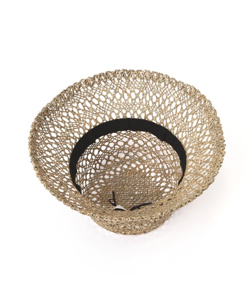 N.（N. Natural Beauty Basic）（エヌエヌナチュラルビューティーベーシック）の「[CASSELINI] 透かし編みバケットハット（ハット・レディース・ブラック/ベージュ・FREE）」の4枚目の写真