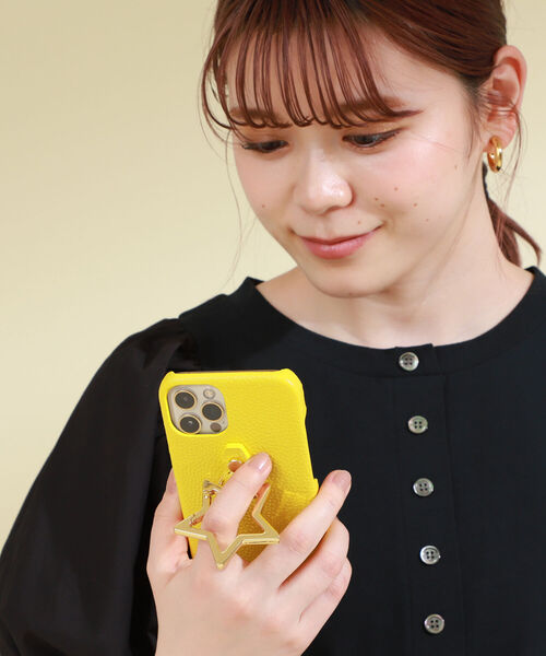 Ray BEAMS（レイビームス）の「【WEB限定】Hashibami / iPhone13 カバーリング付きケース スター（スマホケース/カバー・レディース・グレー/イエロー/ブラック/グリーン/ワイン/スモークピンク/クリーム・ONE SIZE）」の5枚目の写真