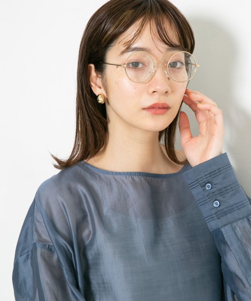 KBF（ケイビーエフ）の「ラウンドフレームメガネ（メガネ・レディース・シルバー/ゴールド・ONE）」の2枚目の写真