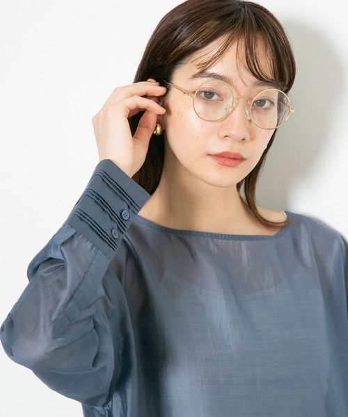 KBF（ケイビーエフ）の「ラウンドフレームメガネ（メガネ・レディース・シルバー/ゴールド・ONE）」の4枚目の写真