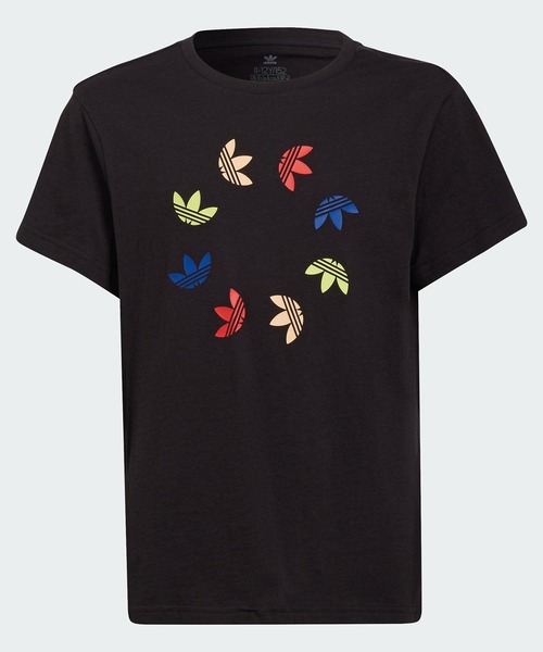 adidas（アディダス）の「アディカラー 半袖Tシャツ / アディダスオリジナルス（キッズ/子供用）（Tシャツ/カットソー・キッズ・ホワイト/ブラック・130/140/150/160/170）」の2枚目の写真