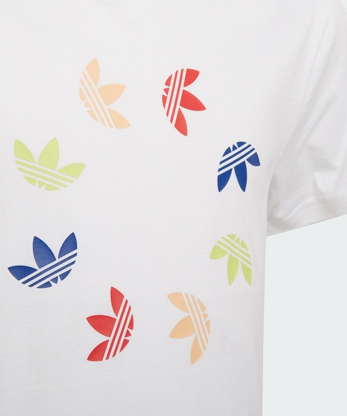 adidas（アディダス）の「アディカラー 半袖Tシャツ / アディダスオリジナルス（キッズ/子供用）（Tシャツ/カットソー・キッズ・ホワイト/ブラック・130/140/150/160/170）」の4枚目の写真