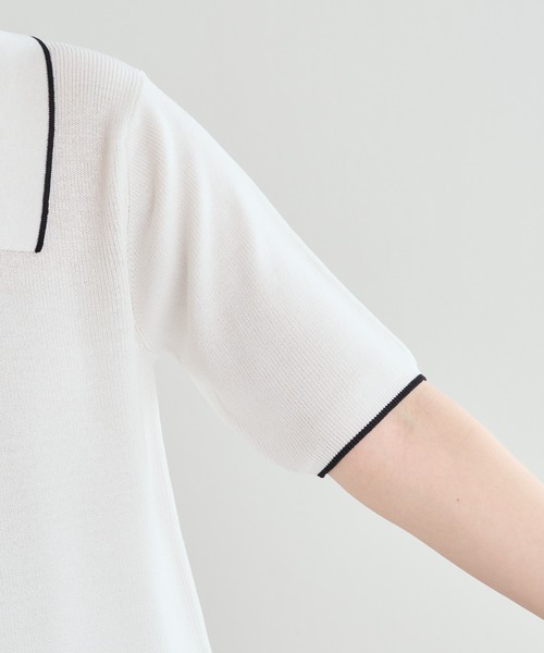 natural couture(ナチュラルクチュール)の「WEB限定/コーデを飾るトレンドアイテム ポロニット(ニット/セーター・レディース・オフホワイト/ブラック/グリーン・FREE)」の19枚目の写真