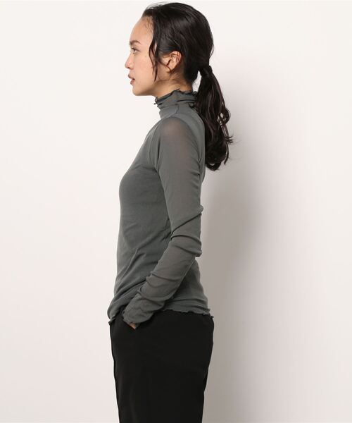 Clice de Paris(クリシェドゥパリス)の「K/シースルータートル(Tシャツ/カットソー・レディース・ブラック/グレー/ピンク/アイボリー・ONESIZE)」の5枚目の写真