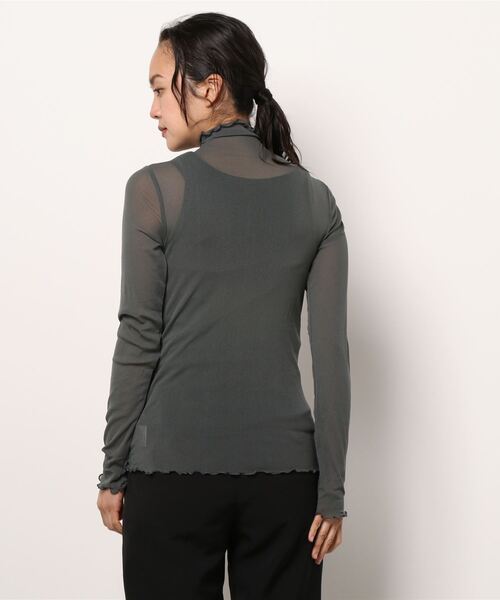 Clice de Paris(クリシェドゥパリス)の「K/シースルータートル(Tシャツ/カットソー・レディース・ブラック/グレー/ピンク/アイボリー・ONESIZE)」の6枚目の写真