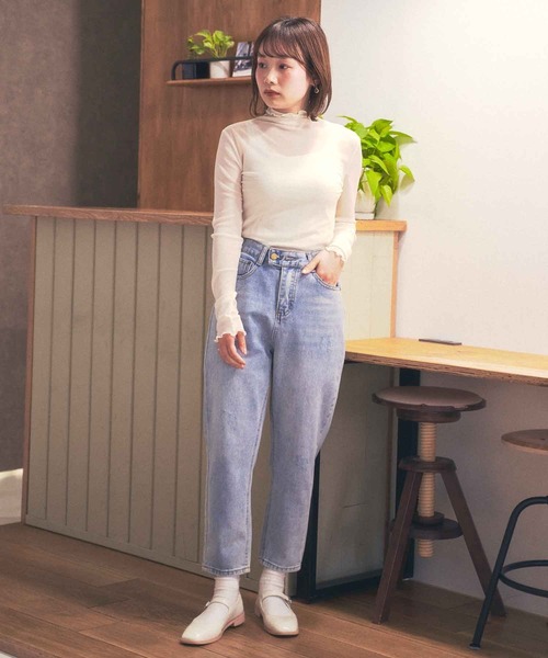 Clice de Paris(クリシェドゥパリス)の「K/シースルータートル(Tシャツ/カットソー・レディース・ブラック/グレー/ピンク/アイボリー・ONESIZE)」の17枚目の写真