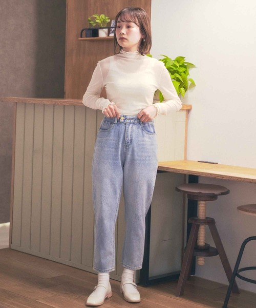 Clice de Paris(クリシェドゥパリス)の「K/シースルータートル(Tシャツ/カットソー・レディース・ブラック/グレー/ピンク/アイボリー・ONESIZE)」の16枚目の写真