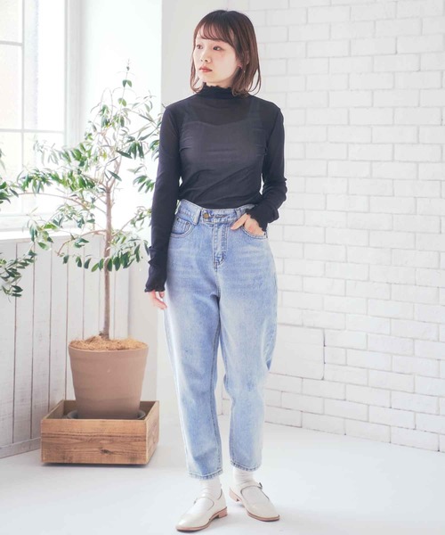 Clice de Paris(クリシェドゥパリス)の「K/シースルータートル(Tシャツ/カットソー・レディース・ブラック/グレー/ピンク/アイボリー・ONESIZE)」の12枚目の写真